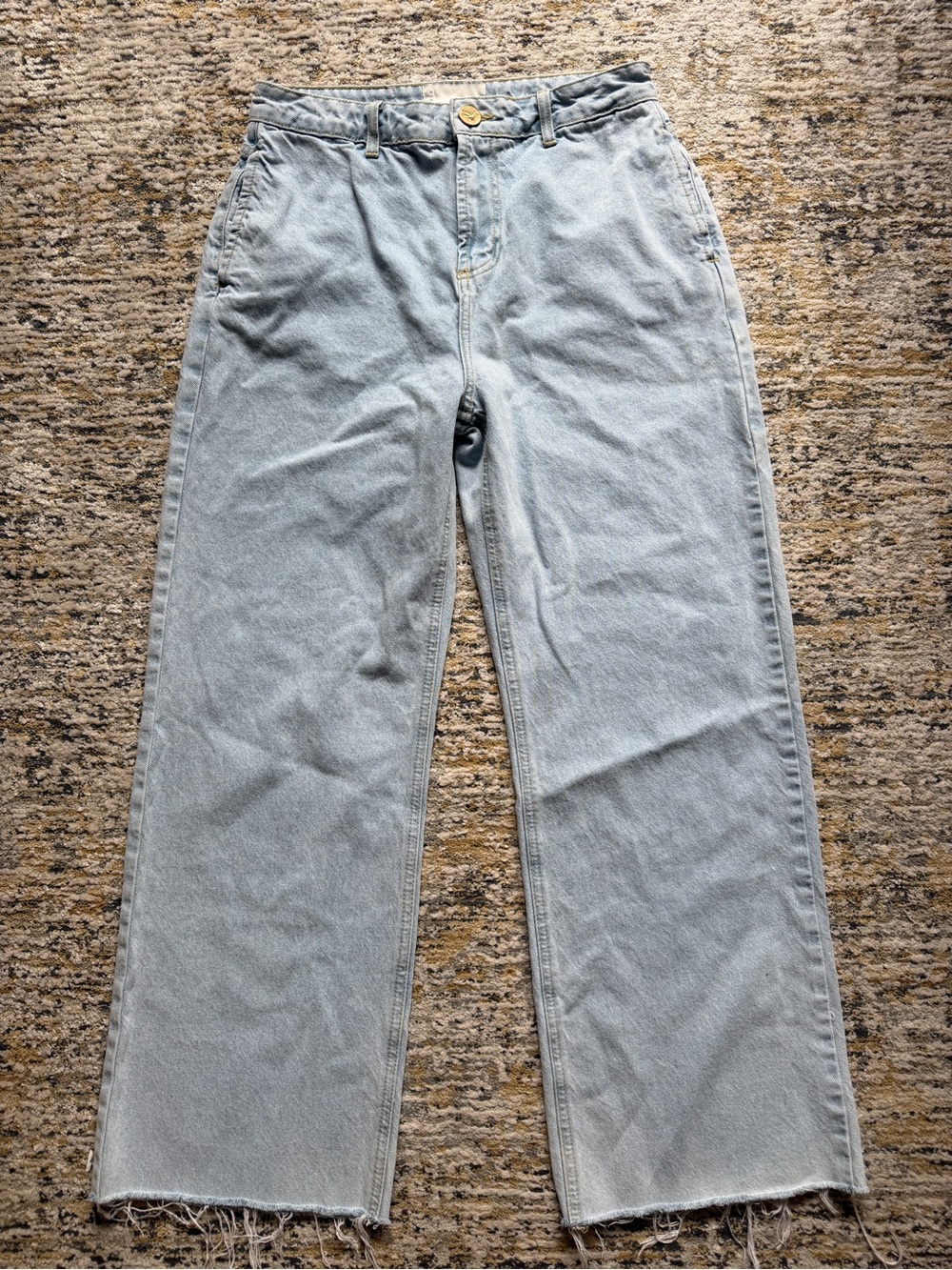 One Teaspoon Light Wash wide Leg Jeans